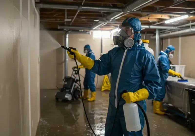 Basement Sanitization and Antimicrobial Treatment process in Beauregard Parish, LA